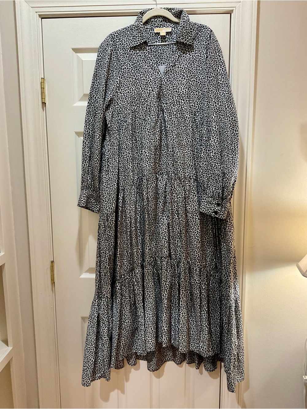 Michael Kors Black and White Tiered Maxi Dress - Picture 3 of 15